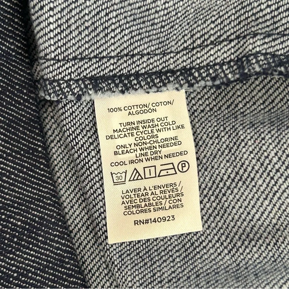 LOFT Button Trim Wide Leg trousers in Refined Denim 4P - Picture 8 of 15